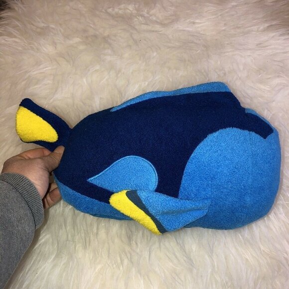 TSUM TSUM Pixar FINDING DORY Disney Store Blue Fluffy Pillow Plush Doll - Picture 3 of 6